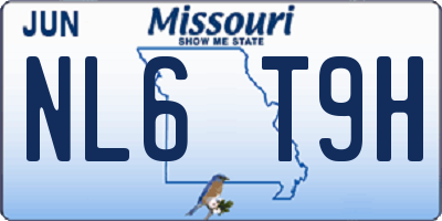 MO license plate NL6T9H
