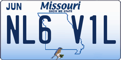 MO license plate NL6V1L