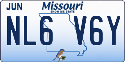 MO license plate NL6V6Y