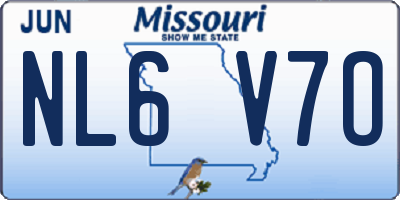 MO license plate NL6V7O