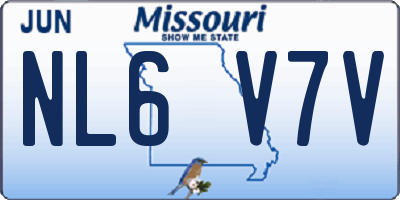 MO license plate NL6V7V