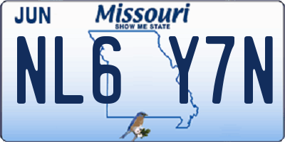 MO license plate NL6Y7N