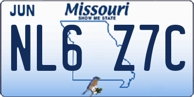 MO license plate NL6Z7C