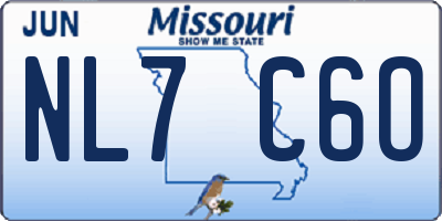 MO license plate NL7C6O