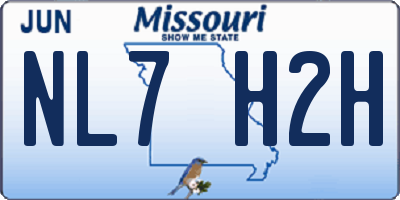 MO license plate NL7H2H