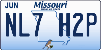 MO license plate NL7H2P