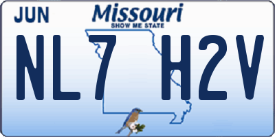MO license plate NL7H2V