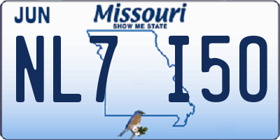 MO license plate NL7I5O