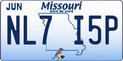 MO license plate NL7I5P