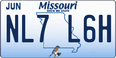 MO license plate NL7L6H