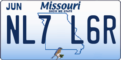 MO license plate NL7L6R