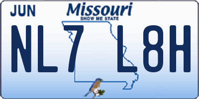 MO license plate NL7L8H