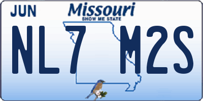 MO license plate NL7M2S