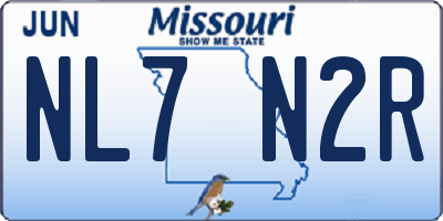 MO license plate NL7N2R