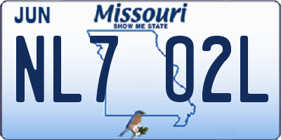 MO license plate NL7O2L