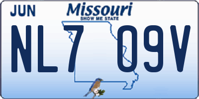 MO license plate NL7O9V