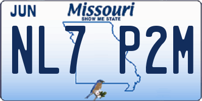MO license plate NL7P2M