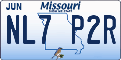MO license plate NL7P2R