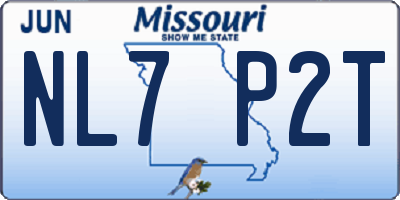MO license plate NL7P2T