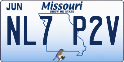 MO license plate NL7P2V