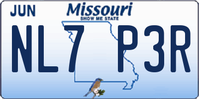 MO license plate NL7P3R