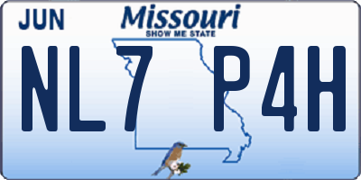 MO license plate NL7P4H