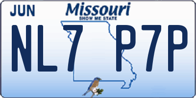 MO license plate NL7P7P