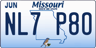 MO license plate NL7P8O