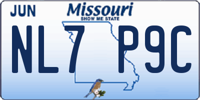 MO license plate NL7P9C