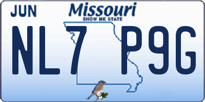 MO license plate NL7P9G