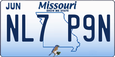 MO license plate NL7P9N