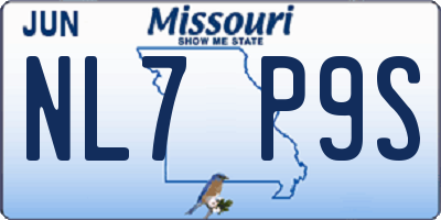 MO license plate NL7P9S