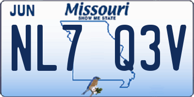 MO license plate NL7Q3V