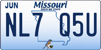 MO license plate NL7Q5U
