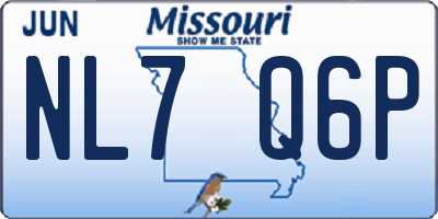 MO license plate NL7Q6P