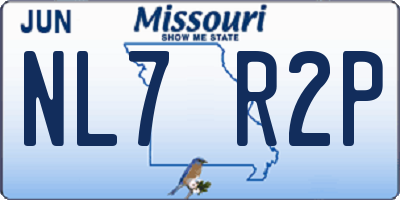 MO license plate NL7R2P
