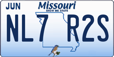 MO license plate NL7R2S