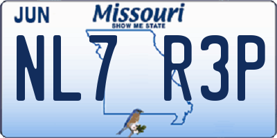 MO license plate NL7R3P