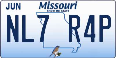 MO license plate NL7R4P
