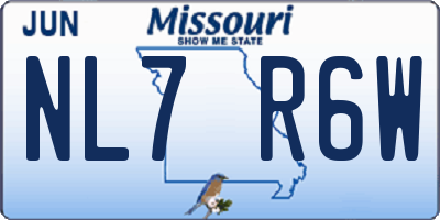 MO license plate NL7R6W