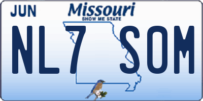 MO license plate NL7S0M