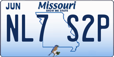 MO license plate NL7S2P