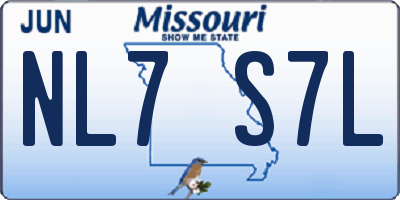 MO license plate NL7S7L