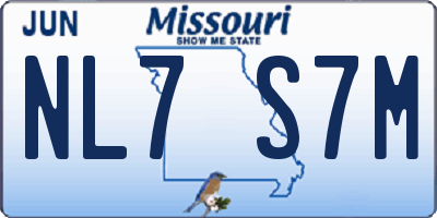 MO license plate NL7S7M
