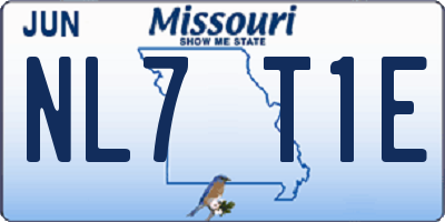 MO license plate NL7T1E