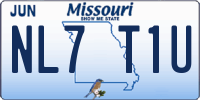 MO license plate NL7T1U