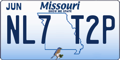MO license plate NL7T2P