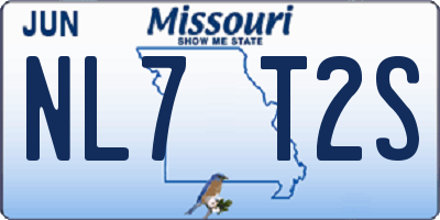 MO license plate NL7T2S