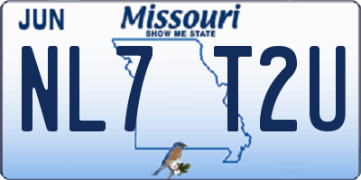MO license plate NL7T2U