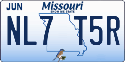MO license plate NL7T5R